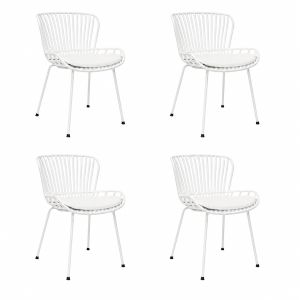 4er Set Kick Gartenstuhl Lot - Weiß