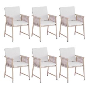 6er Set Kick Gartenstuhl Sia - Beige
