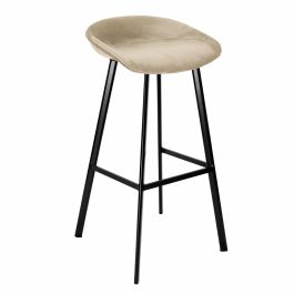 Kick Barhocker Finn Hoch - Velvet - Champagner