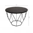 Kick Couchtisch Vico - 60 cm - Schwarz