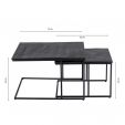 Kick Couchtischset Muse - Schwarz