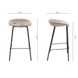Kick Barhocker Riga - 70cm - Taupe