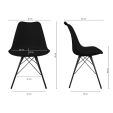 Kick Schalenstuhl Metal Luuk - Schwarz