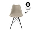Kick Schalenstuhl Metal Luuk - Taupe
