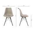 Kick Schalenstuhl Metal Luuk - Taupe