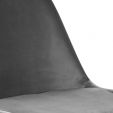 Kick Schalenstuhl Velvet - Grau - Grau