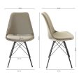 Kick Schalenstuhl Velvet - Taupe - Taupe