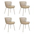 4er Set Kick Gartenstuhl Lot - Beige