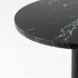 Kick Beistelltisch Marble Rund Hoch - Schwarz