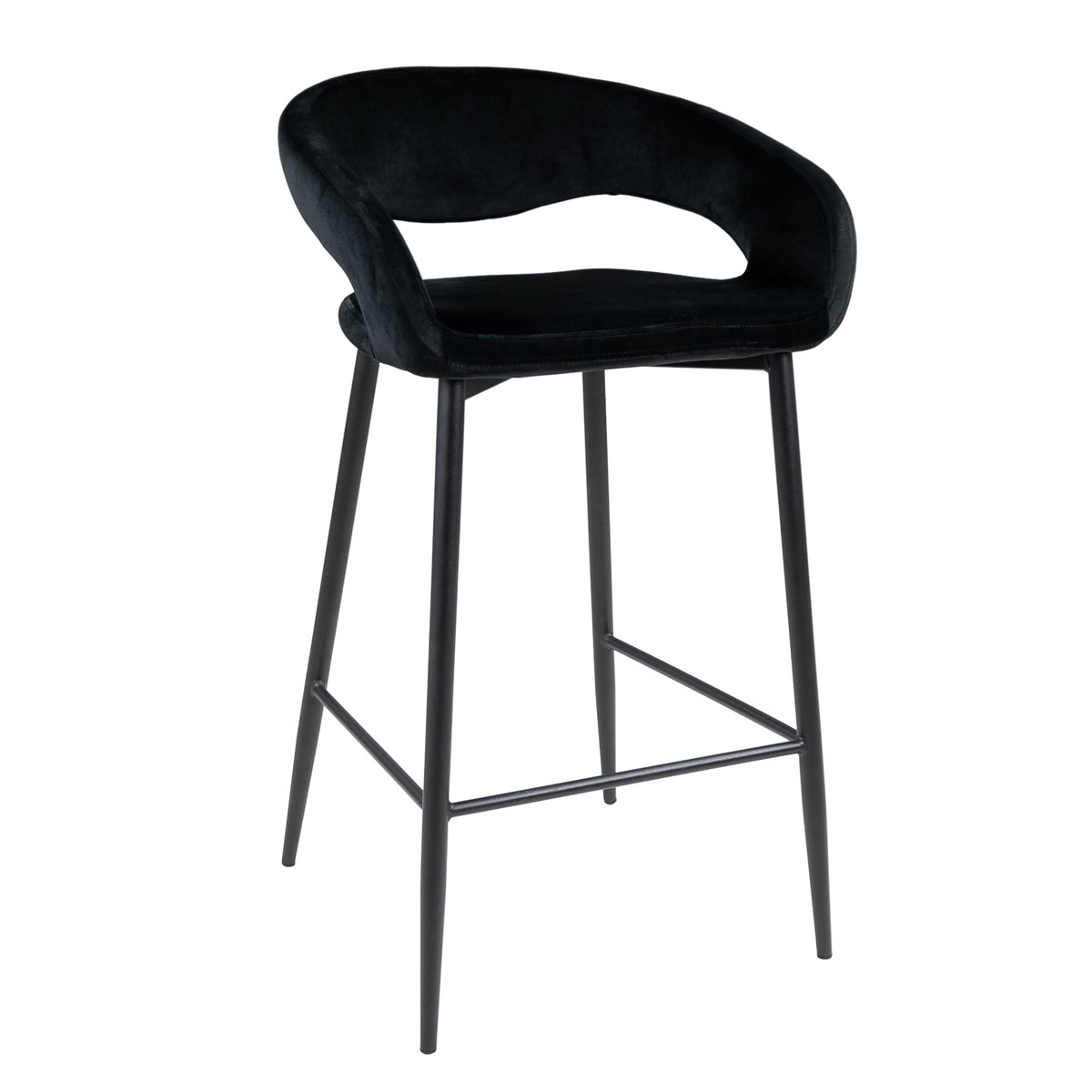Kick Collection Kick Barhocker Lenn - Velvet - Schwarz