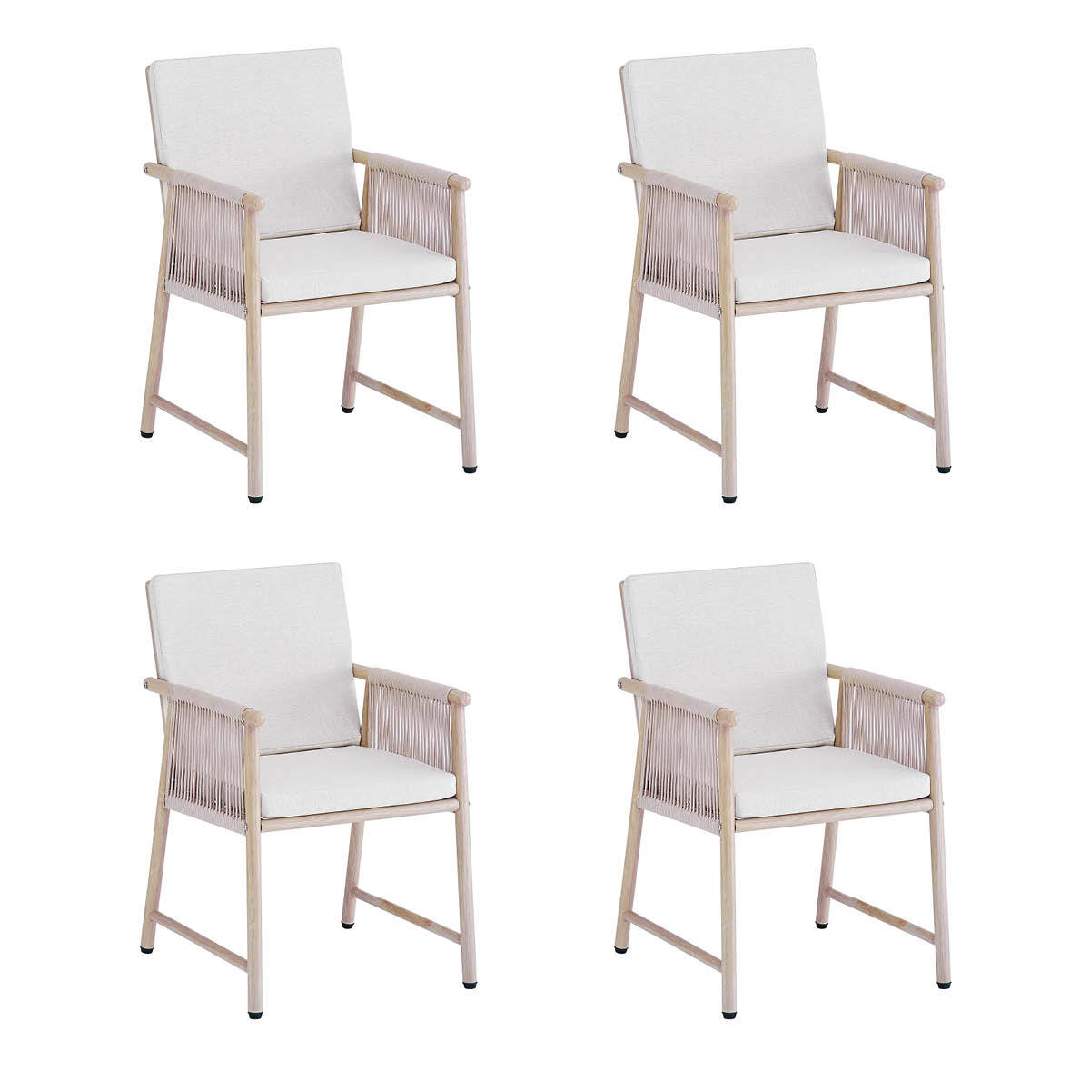 Kick Collection 4er Set Kick Gartenstuhl Sia - Beige