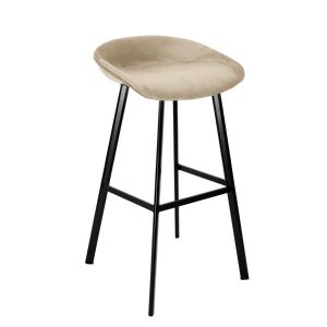 Kick Barhocker Finn Niedrig – Velvet Champagner