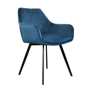 Kick Eetkamerstoel Karl Velvet - Donkerblauw