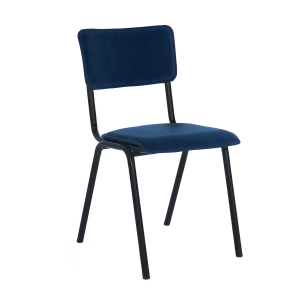 Kick Schoolstoel Velvet - Donker Blauw