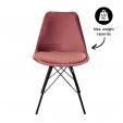 Kick Schalenstuhl Velvet – Rosa