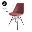Kick Schalenstuhl Velvet – Rosa