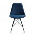 Kick Schalenstuhl Velvet – Dunkelblau