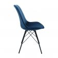 Kick Schalenstuhl Velvet – Dunkelblau