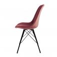 Kick Schalenstuhl Velvet – Rosa