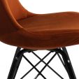 Kick Schalenstuhl Velvet – Orange