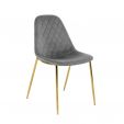 Kick Designerstuhl Tara Grau - Goldenes Gestell